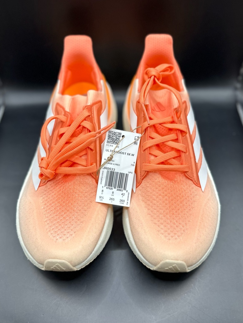 Adidas WMNS Ultraboost 5X Coral Flash Orange (NEW) Sz 9.5 JR0533 (No Box)